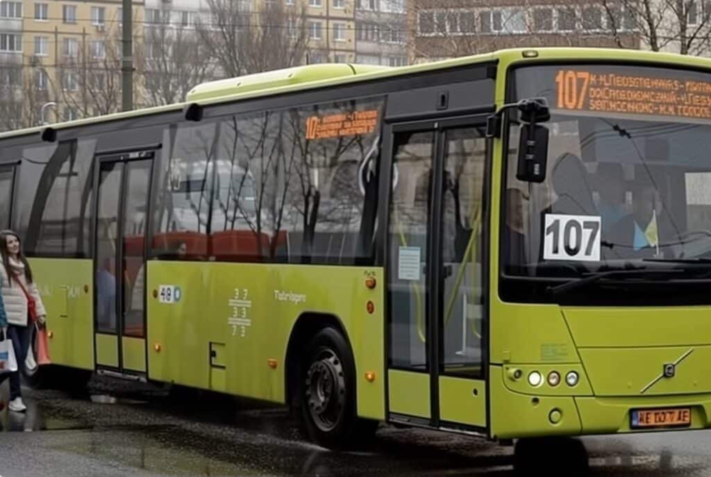 107 маршрутка Днепр на мосту — виїзд на правий берег