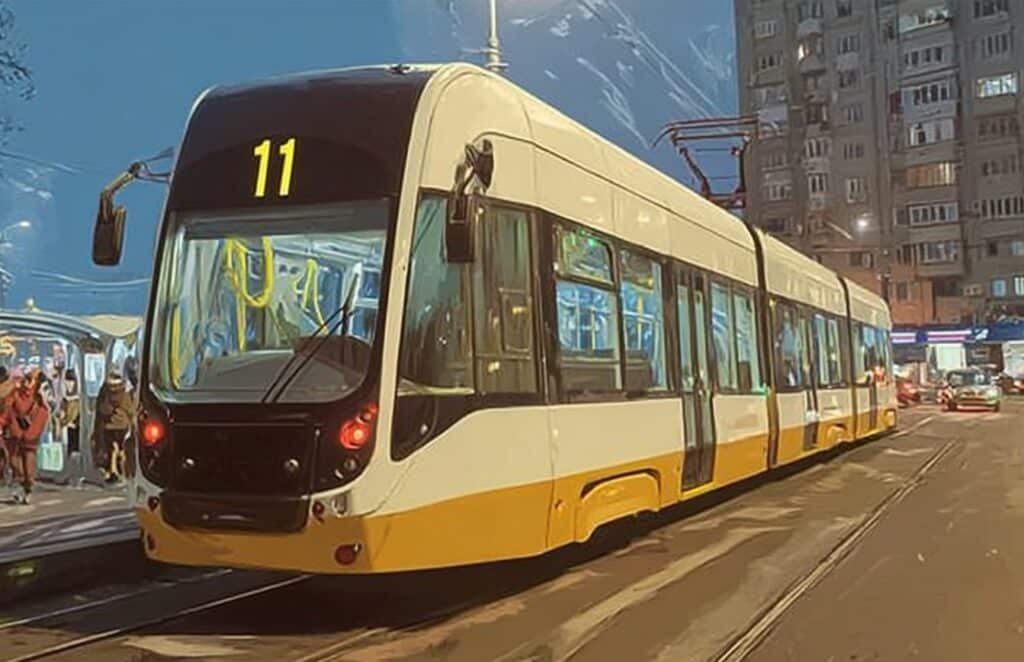 11 трамвай Днепр — центральна зупинка