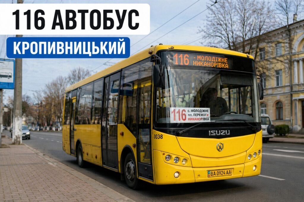 116 автобус Кропивницький маршрут Молодіжне Никанорівка фото автобуса
