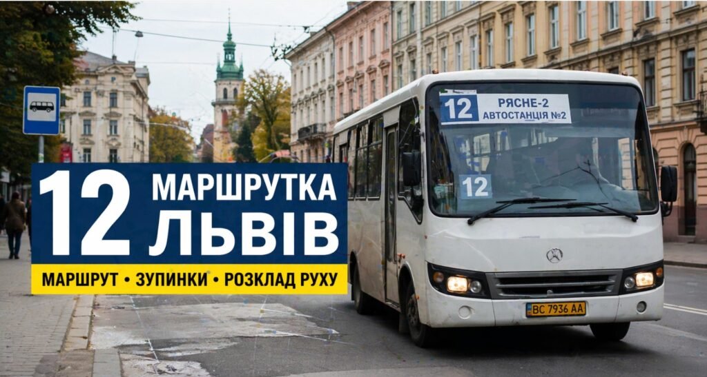 12 маршрутка Львів Рясне-2 Автостанція №2 маршрут зупинки та розклад руху