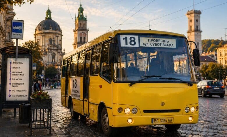 18 маршрутка Львів Провесінь Суботівська маршрут автобус зупинка