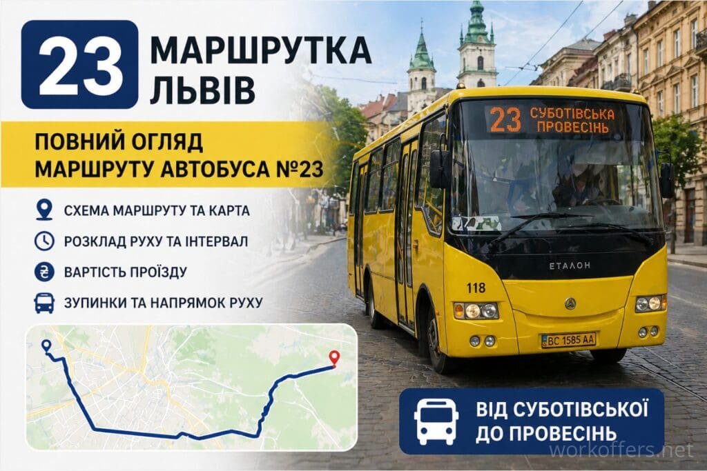 23 маршрутка Львів автобус 23 маршрут розклад зупинки карта Львів
