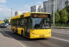Автобус 110 Київ на маршруті в місті