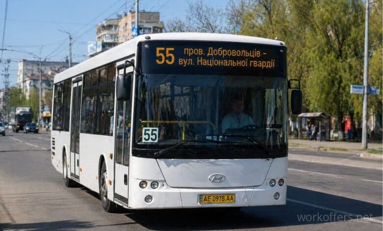 автобус 55 Дніпро пров Добровольців вул Національної гвардії маршрут