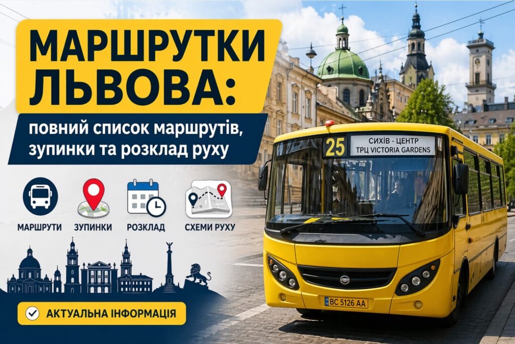 Маршрутки Львова: повний список маршрутів, зупинки та розклад руху