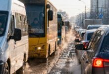 як доїхати по Дніпру без пересадок транспорт зима маршрутки автобуси дорога